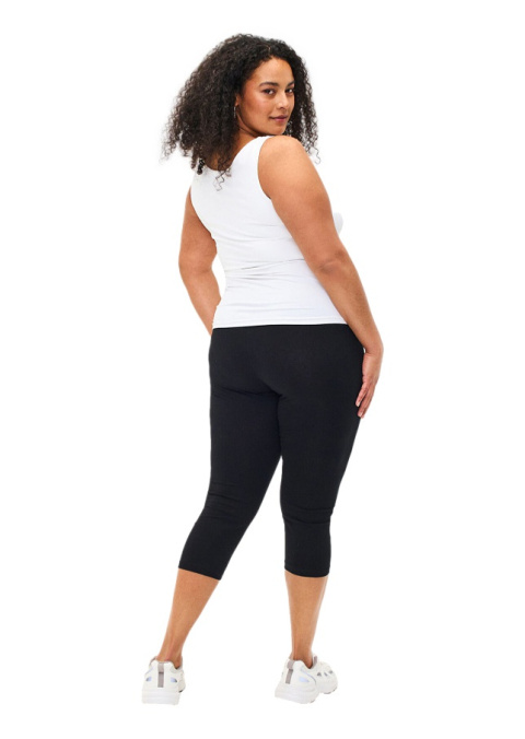 ZIZZI WYGODNE CZARNE LEGGINSY 3/4 037B ZIZZI WYGODNE CZARNE LEGGINSY 3/4 037B