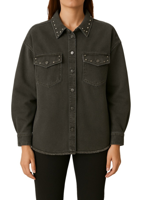 ZIZZI SZARA KOSZULA KURTKA JEANSOWA BAWEŁNA 282C ZIZZI SZARA KOSZULA KURTKA JEANSOWA BAWEŁNA 282C