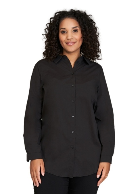 SANDGAARD ELEGANCKA CZARNA KOSZULA BAWEŁNA S113
