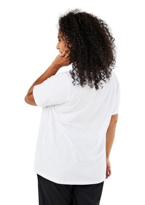 ZIZZI KLASYCZNY BIAŁY T-SHIRT NAPIS 002G