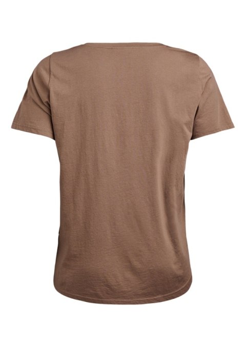 ZIZZI KLASYCZNY WYGODNY JASNOBRĄZOWY T-SHIRT 002H