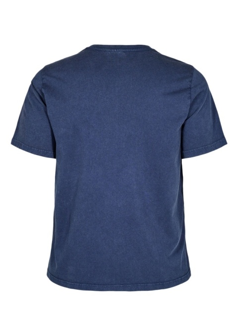ZIZZI WYJĄTKOWY GRANATOWY T-SHIRT NAPIS DETALE 285A ZIZZI WYJĄTKOWY GRANATOWY T-SHIRT NAPIS DETALE 285A