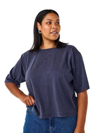 ZIZZI PUDEŁKOWY GRANATOWY T-SHIRT BAWEŁNA 224C