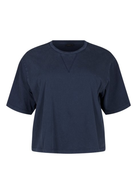 ZIZZI PUDEŁKOWY GRANATOWY T-SHIRT BAWEŁNA 224C ZIZZI PUDEŁKOWY GRANATOWY T-SHIRT BAWEŁNA 224C