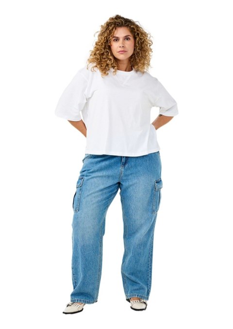ZIZZI PUDEŁKOWY BIAŁY T-SHIRT BAWEŁNA 224C ZIZZI PUDEŁKOWY BIAŁY T-SHIRT BAWEŁNA 224C