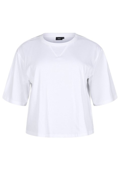 ZIZZI PUDEŁKOWY BIAŁY T-SHIRT BAWEŁNA 224C ZIZZI PUDEŁKOWY BIAŁY T-SHIRT BAWEŁNA 224C