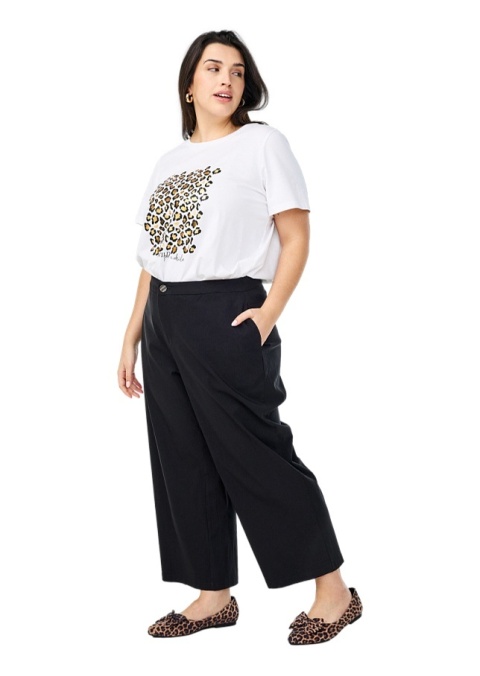 ZIZZI BIAŁY BAWEŁNIANY T-SHIRT NADRUK 507A