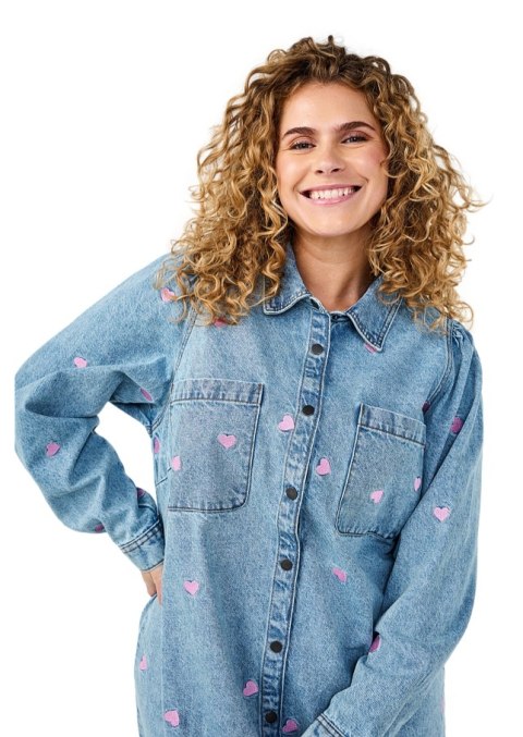 ZIZZI NIEBIESKA JEANSOWA SUKIENKA KOSZULOWA SERCA 041B ZIZZI NIEBIESKA JEANSOWA SUKIENKA KOSZULOWA SERCA 041B
