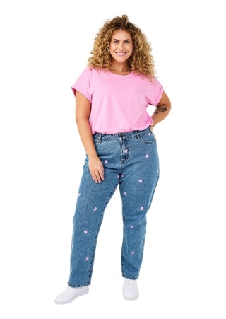 ZIZZI NIEBIESKIE PROSTE JEANSY SPODNIE SERCA N78 957C
