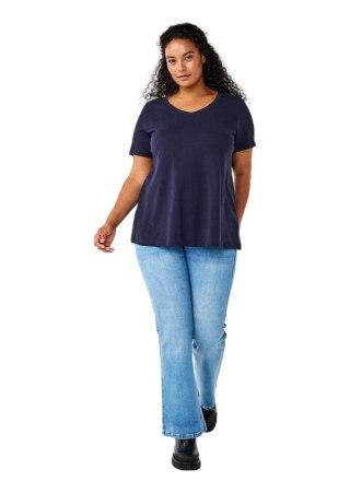 ZIZZI KLASYCZNE BŁĘKITNE JEANSY BOOTCUT 664C N82