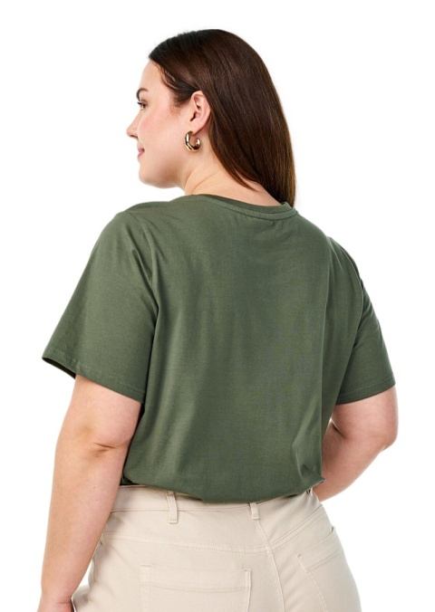 ZIZZI KLASYCZNY ZIELONY T-SHIRT BAWEŁNA 185A ZIZZI KLASYCZNY ZIELONY T-SHIRT BAWEŁNA 185A