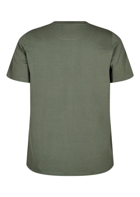 ZIZZI KLASYCZNY ZIELONY T-SHIRT BAWEŁNA 185A ZIZZI KLASYCZNY ZIELONY T-SHIRT BAWEŁNA 185A