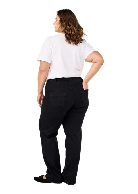ZIZZI JEANSY CZARNE PROSTA NOGAWKA N82 400A