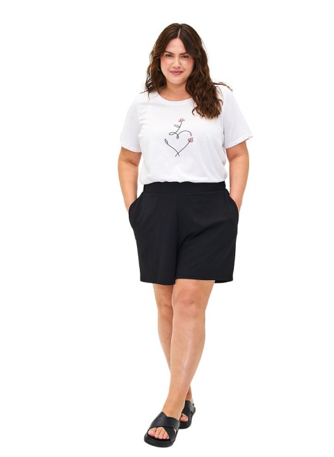 ZIZZI T-SHIRT BLUZKA BIAŁA NADRUK 002C