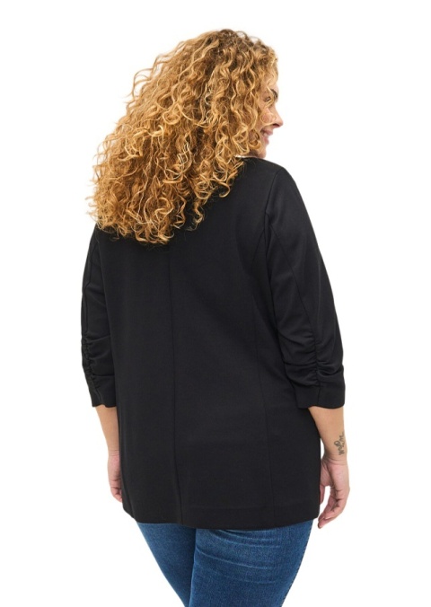 ZIZZI ELEGANCKA CZARNA MARYNARKA WISKOZA 008Q ZIZZI ELEGANCKA CZARNA MARYNARKA WISKOZA 008Q