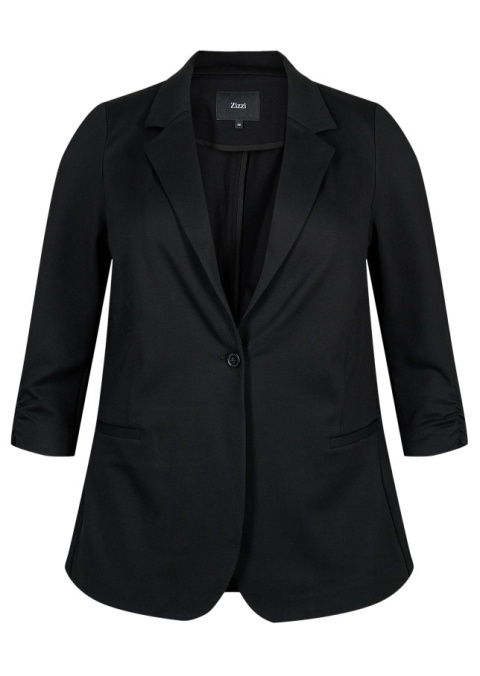 ZIZZI ELEGANCKA CZARNA MARYNARKA WISKOZA 008Q ZIZZI ELEGANCKA CZARNA MARYNARKA WISKOZA 008Q