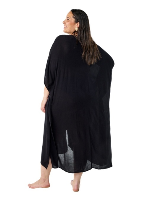 ZIZZI ZWIEWNA CZARNA SUKIENKA PLAŻOWA OVERSIZE GUZIKI 815A ZIZZI ZWIEWNA CZARNA SUKIENKA PLAŻOWA OVERSIZE GUZIKI 815A