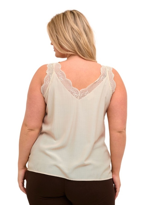 KAFFE KREMOWY TOP BLUZKA KORONKA K396 KAFFE KREMOWY TOP BLUZKA KORONKA K396