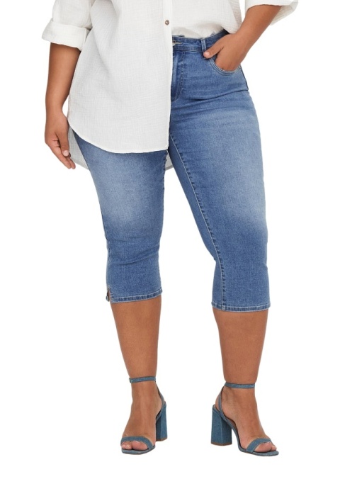 CARMAKOMA JEANSOWE SPODENKI 3/4 RYBACZKI NIEBIESKIE O075 CARMAKOMA JEANSOWE SPODENKI 3/4 RYBACZKI NIEBIESKIE O075