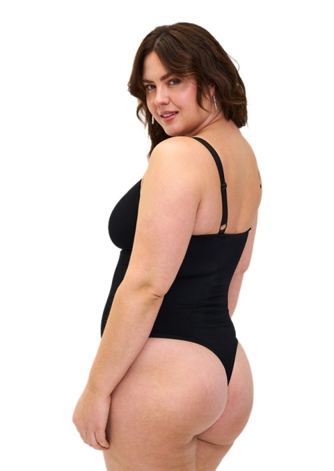 ZIZZI CZARNE MODELUJĄCE BODY KORONKA 896B