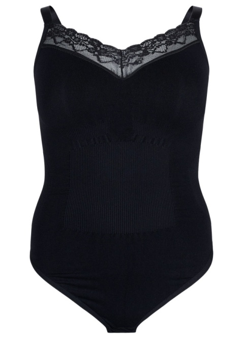 ZIZZI CZARNE MODELUJĄCE BODY KORONKA 896B