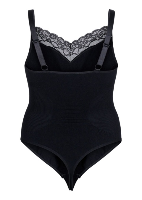ZIZZI CZARNE MODELUJĄCE BODY KORONKA 896B