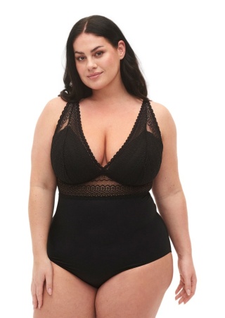 ZIZZI CZARNE BODY KORONKA 508C