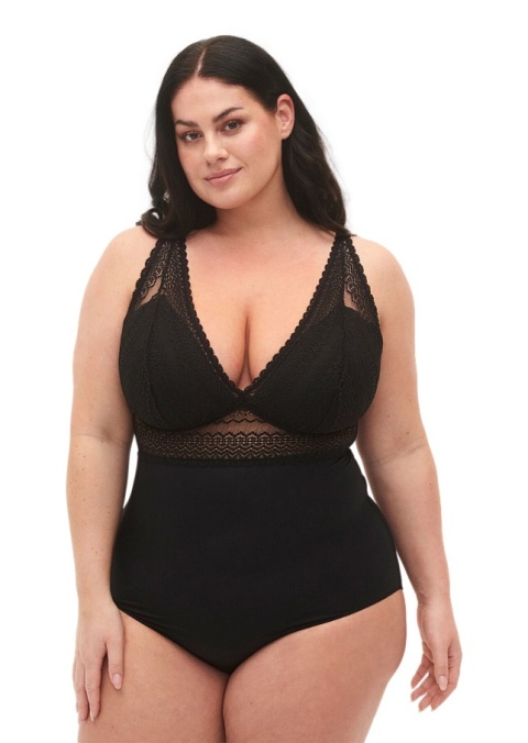 ZIZZI CZARNE BODY KORONKA 508C ZIZZI CZARNE BODY KORONKA 508C