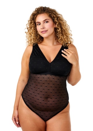 ZIZZI CZARNE BODY SIATECZKA 511F