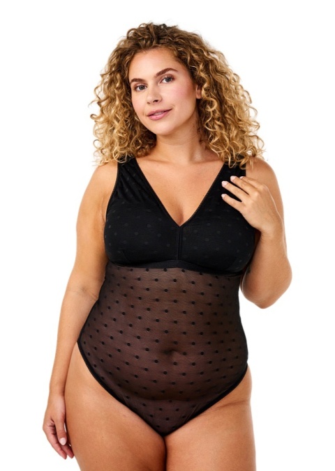 ZIZZI CZARNE BODY SIATECZKA 511F