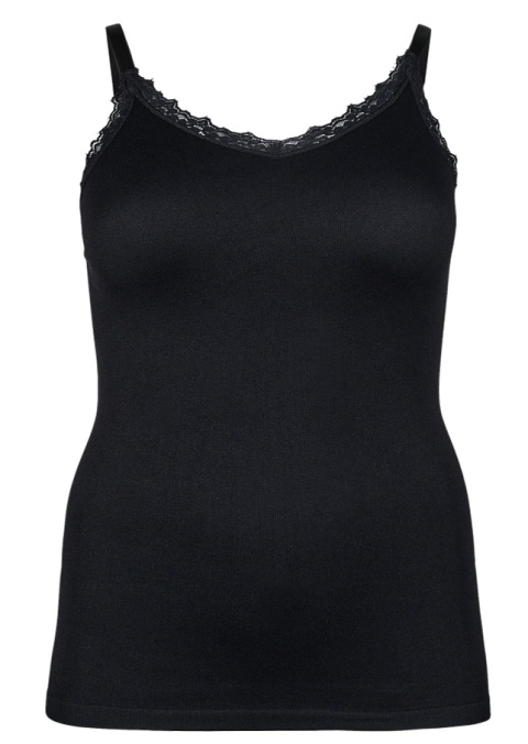 ZIZZI CZARNY ELASTYCZNY TOP KORONKA 289A ZIZZI CZARNY ELASTYCZNY TOP KORONKA 289A