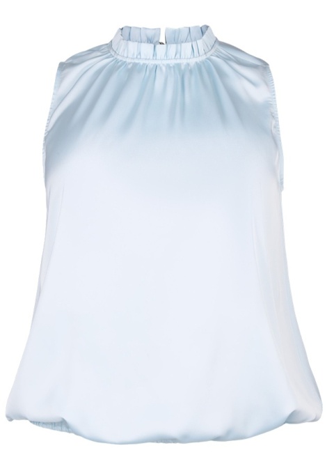 ZIZZI ELEGANCKA BŁĘKITNA SATYNOWA BLUZKA TOP 052A ZIZZI ELEGANCKA BŁĘKITNA SATYNOWA BLUZKA TOP 052A