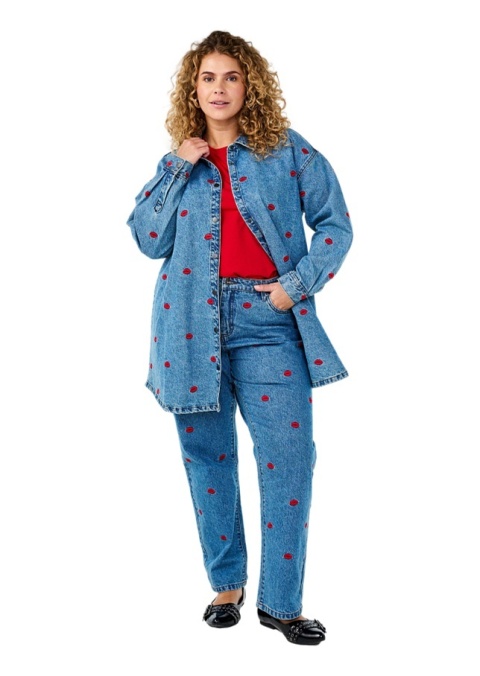 ZIZZI NIEBIESKA JEANSOWA KOSZULA KURTKA USTA 957D