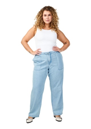 ZIZZI NIEBIESKIE SPODNIE JEANSY WYSOKI STAN 098A N78