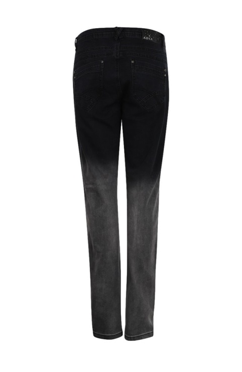 ADIA SPODNIE JEANSY CZARNE BAWEŁNA RURKI A103 ADIA SPODNIE JEANSY CZARNE BAWEŁNA RURKI A103