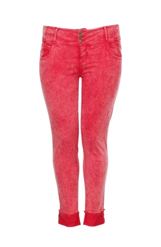 ADIA SPODNIE JEANSY RÓŻOWE RURKI A024