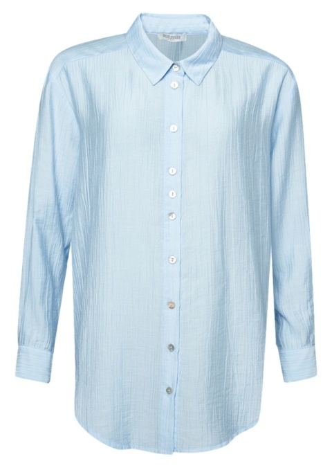 SHIRTMAKER BŁĘKITNA KOSZULA TUNIKA STRUKTURA S680