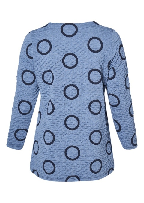 CHALOU NIEBIESKA TUNIKA WZÓR KOŁA C682