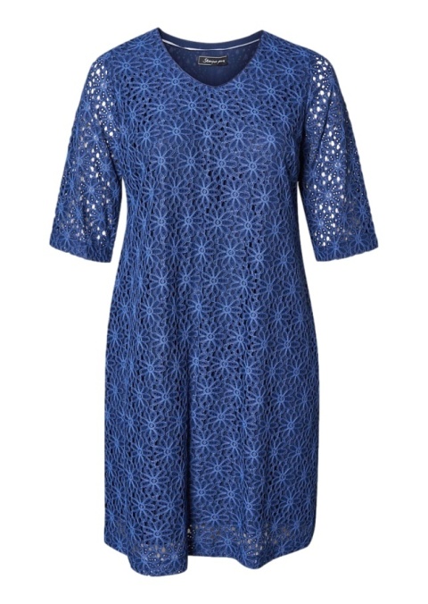 SEMPRE PRU ELEGANCKA NIEBIESKA SUKIENKA KORONKA S783 SEMPRE PRU ELEGANCKA NIEBIESKA SUKIENKA KORONKA S783