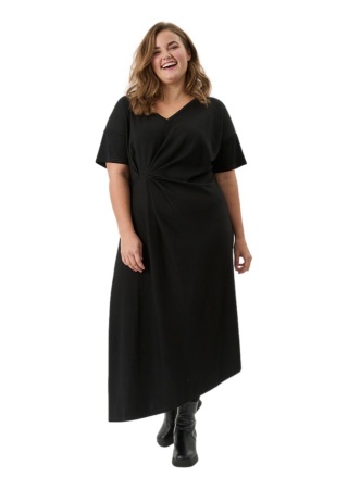 ADIA ELEGANCKA CZARNA SUKIENKA MARSZCZENIE A180