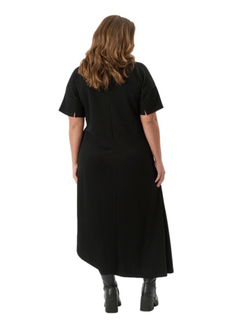 ADIA ELEGANCKA CZARNA SUKIENKA MARSZCZENIE A180