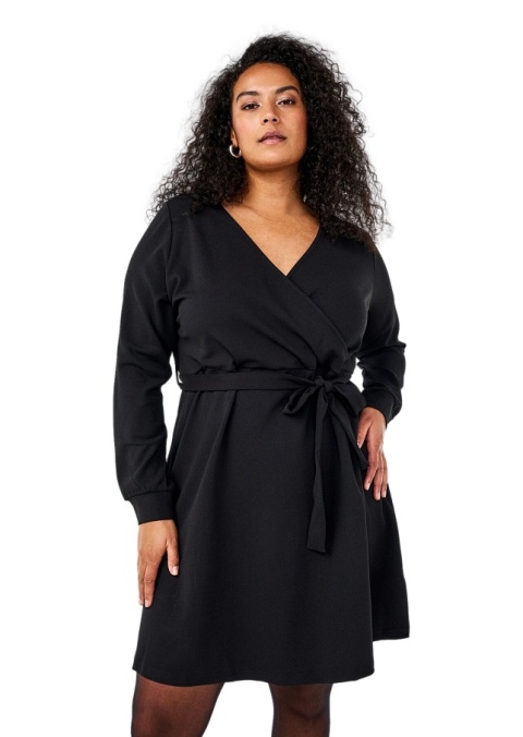 ZIZZI CZARNA SUKIENKA KOPERTOWA WIĄZANIE 146F