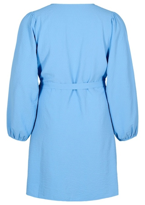 ZIZZI BŁĘKITNA SUKIENKA KOPERTOWA WIĄZANIE 495B