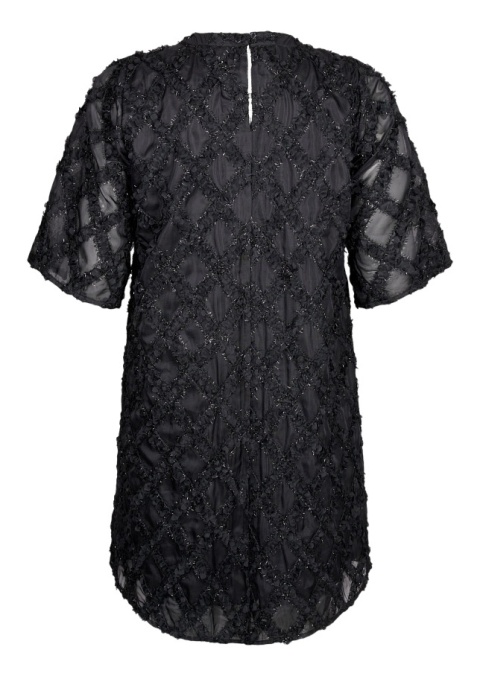 ZIZZI ELEGANCKA CZARNA SUKIENKA TEKSTURA 296A