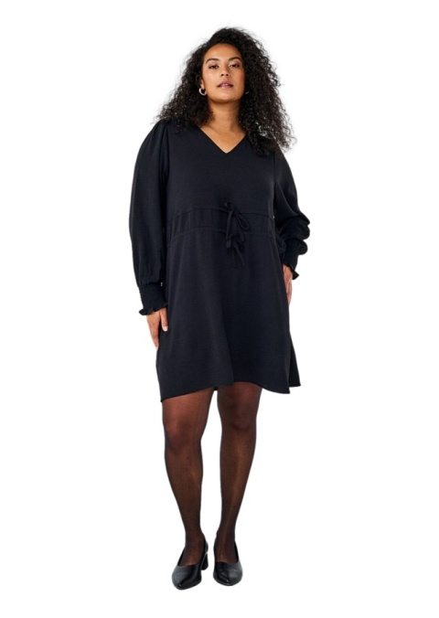 ZIZZI FANTASTYCZNA CZARNA SUKIENKA WIĄZANIE 428A