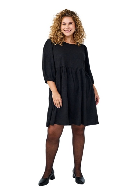 ZIZZI UROCZA CZARNA SUKIENKA BUFKI 059A