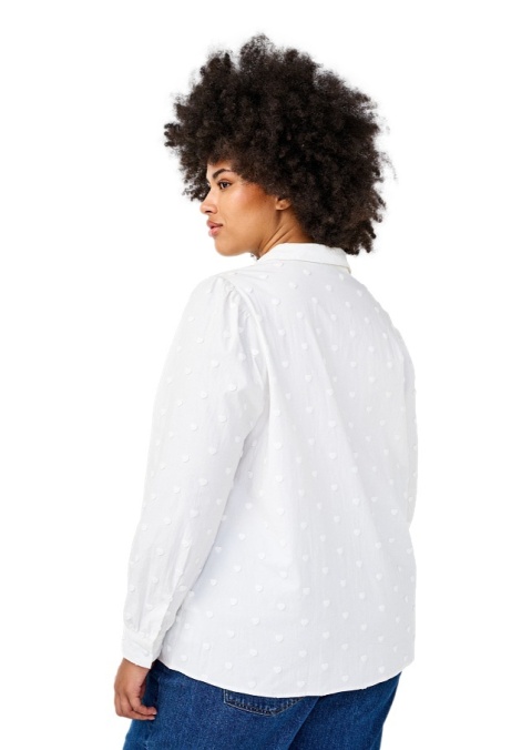 ZIZZI KLASYCZNA BIAŁA KOSZULA BAWEŁNA WZÓR 533A