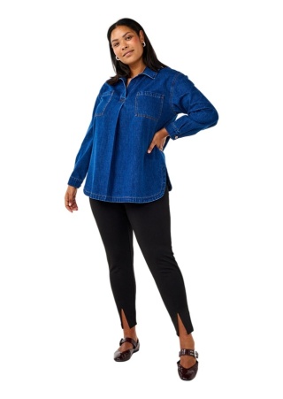 ZIZZI WYGODNE CZARNE SPODNIE LEGGINSY ROZCIĘCIA 432A