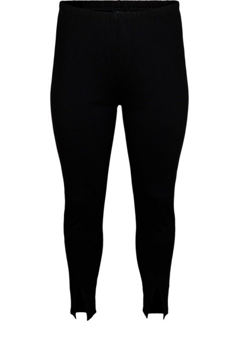 ZIZZI WYGODNE CZARNE SPODNIE LEGGINSY ROZCIĘCIA 432A