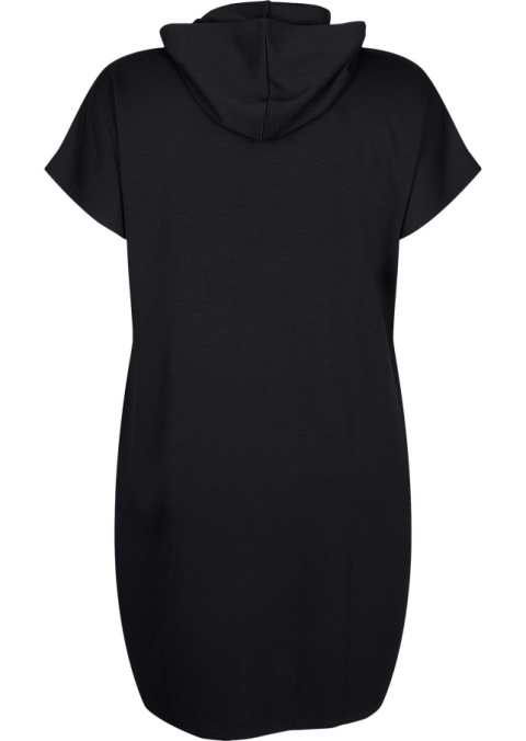 ZIZZI CZARNA DRESOWA SUKIENKA TUNIKA KAPTUR 055G
